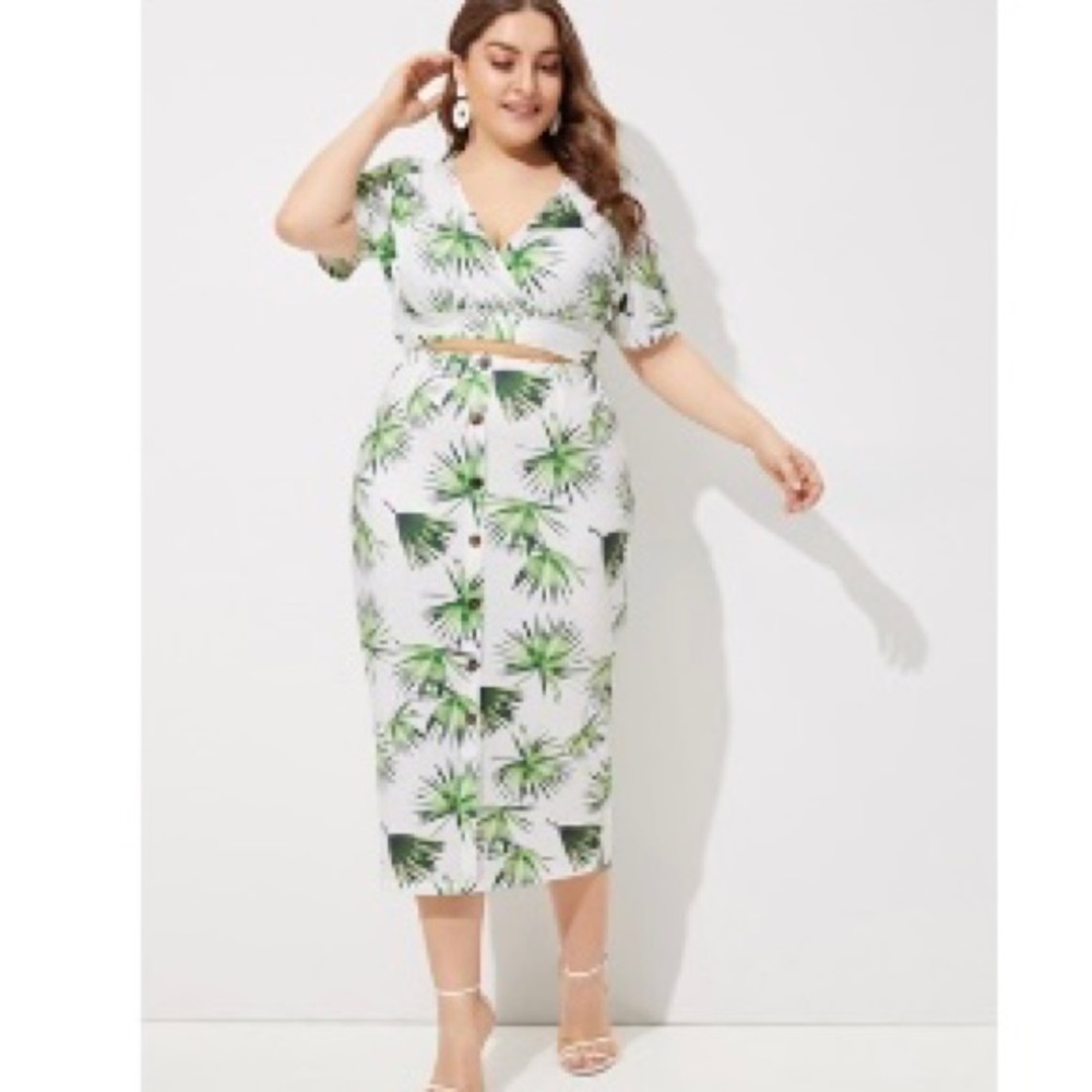SHEIN shirt and skirt set